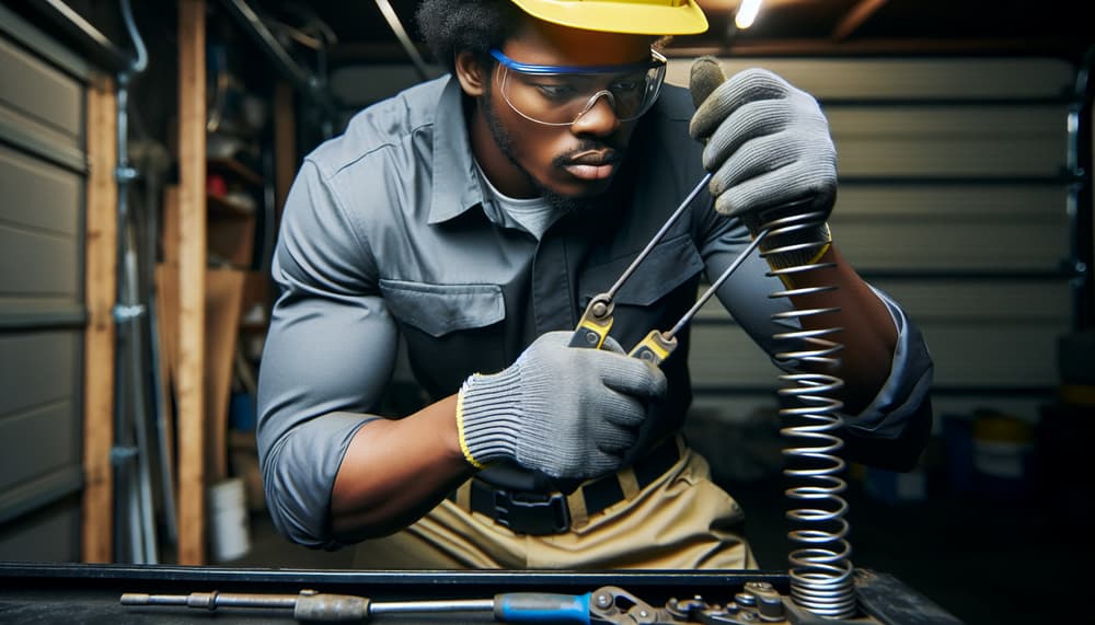 Our professional garage door track repair process