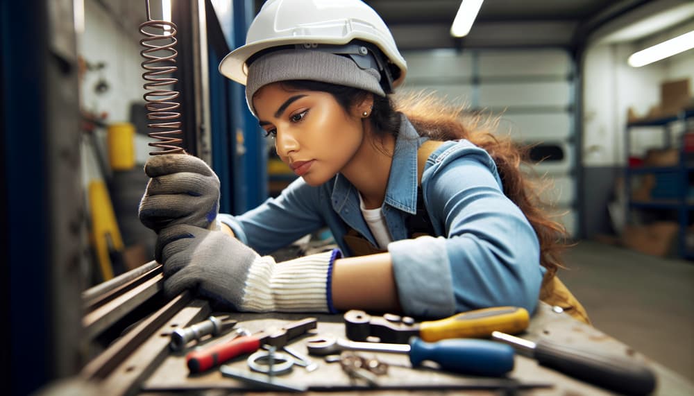 Our professional garage door roller replacement process