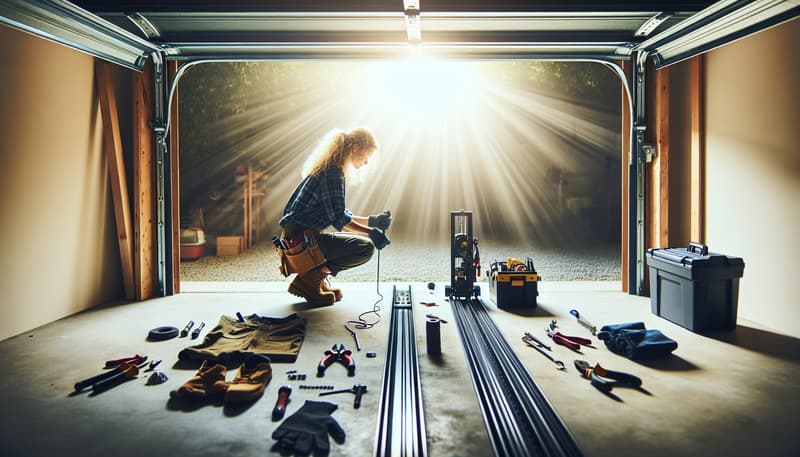 Garage Door Track Repair in Liberty Lake